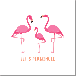 Let's flamingle Posters and Art